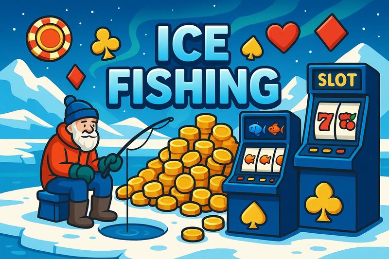 Ice fishing gambling game in Canada